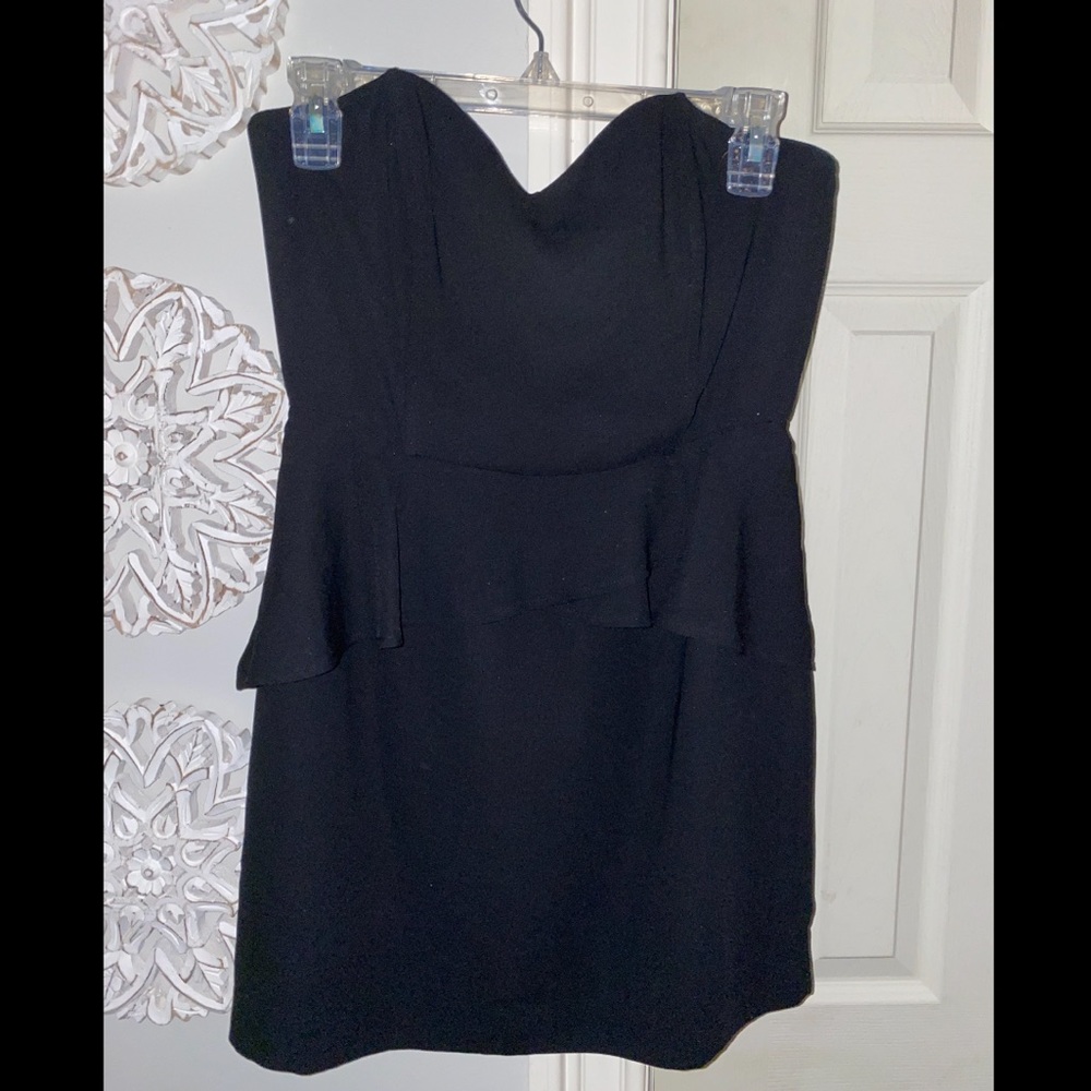 Black Peplum Mini Dress